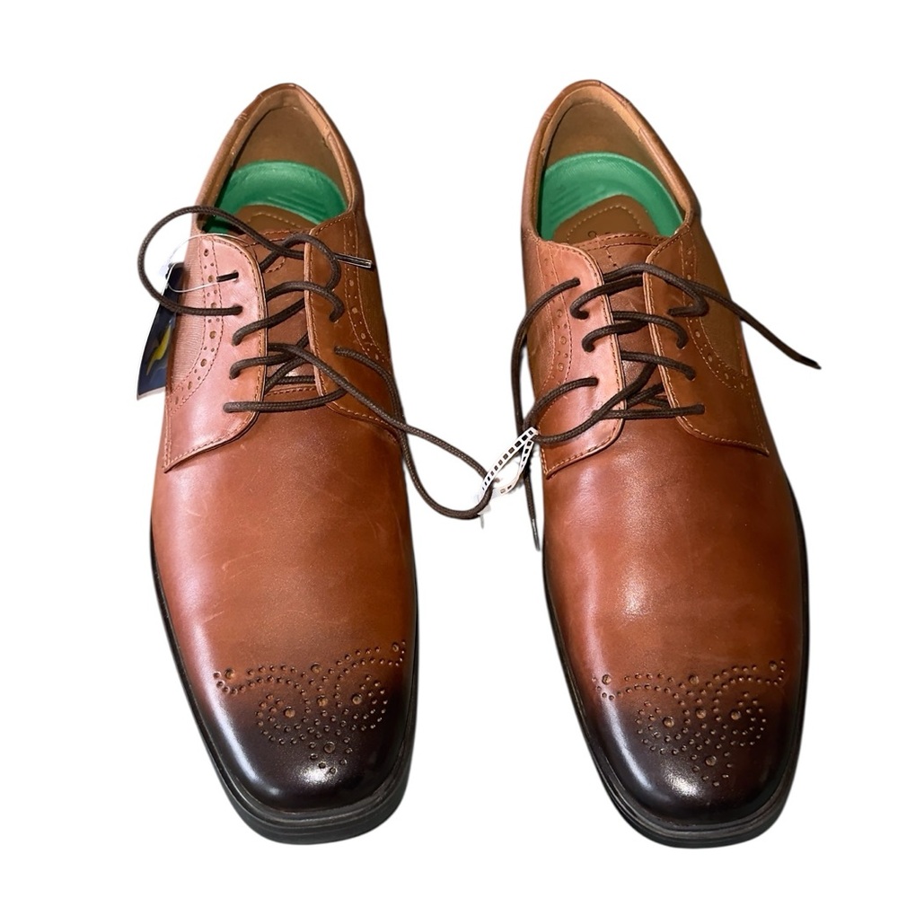 NWT Clarks Men's Collection Clarkslite Tie Slip On Dress Shoes Brown SZ-14M - Picture 8 of 12